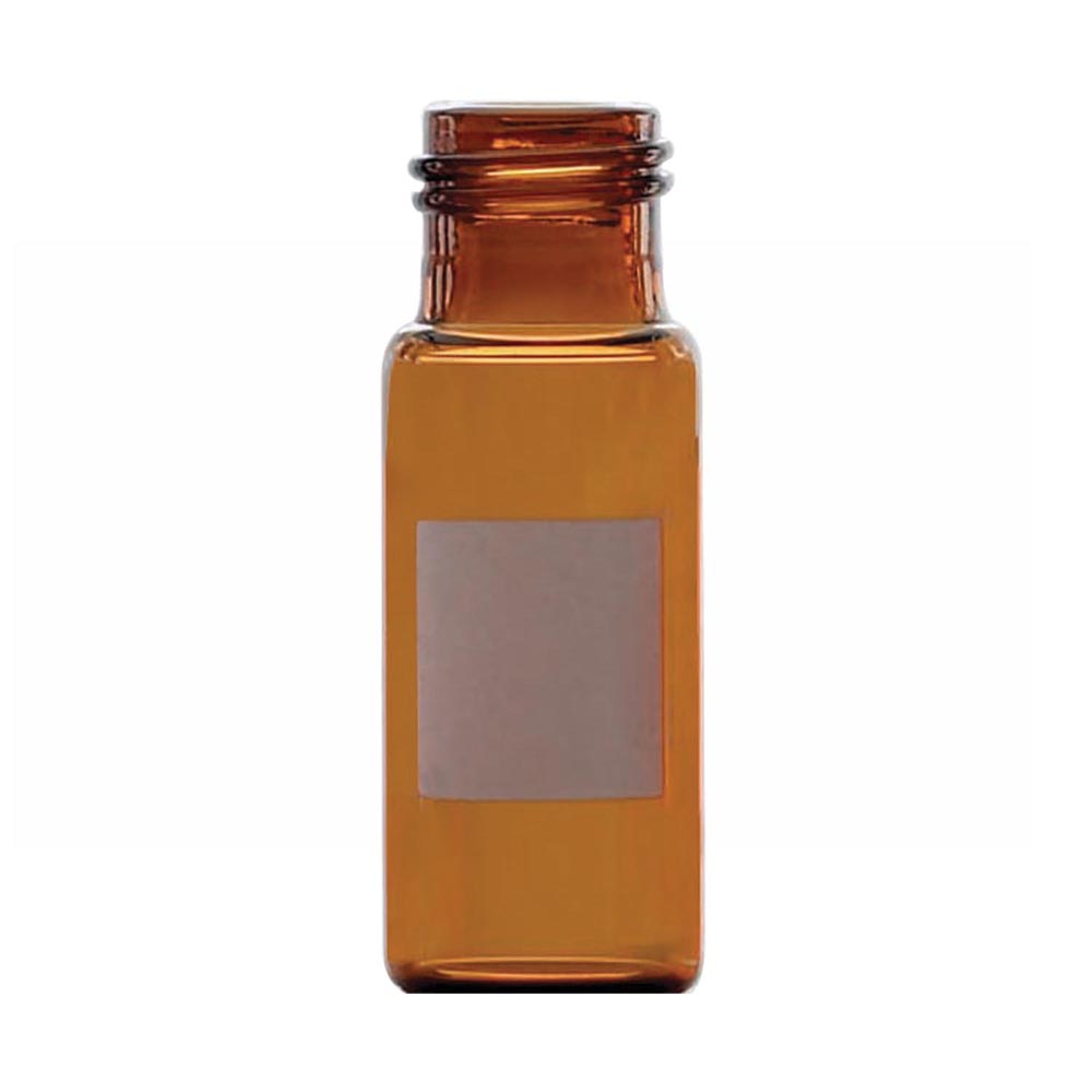WHEATON 螺紋口自動進樣瓶 1.8 mL 棕色瓶帶書寫膜 藍色聚丙烯旋蓋 PTFE/硅樹脂蓋墊 1000個/盒