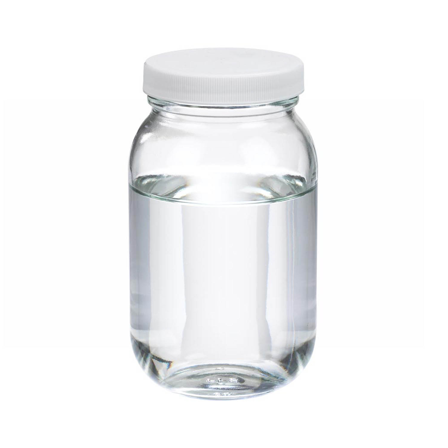 WHEATON 500mL 無色透明標(biāo)準(zhǔn)廣口瓶 白色聚丙烯蓋 聚乙烯蓋墊 24個(gè)/盒
