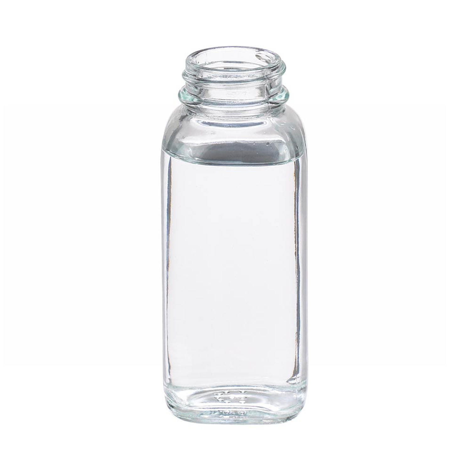 WHEATON 125mL 無色透明法國方形瓶 無蓋 120個/盒