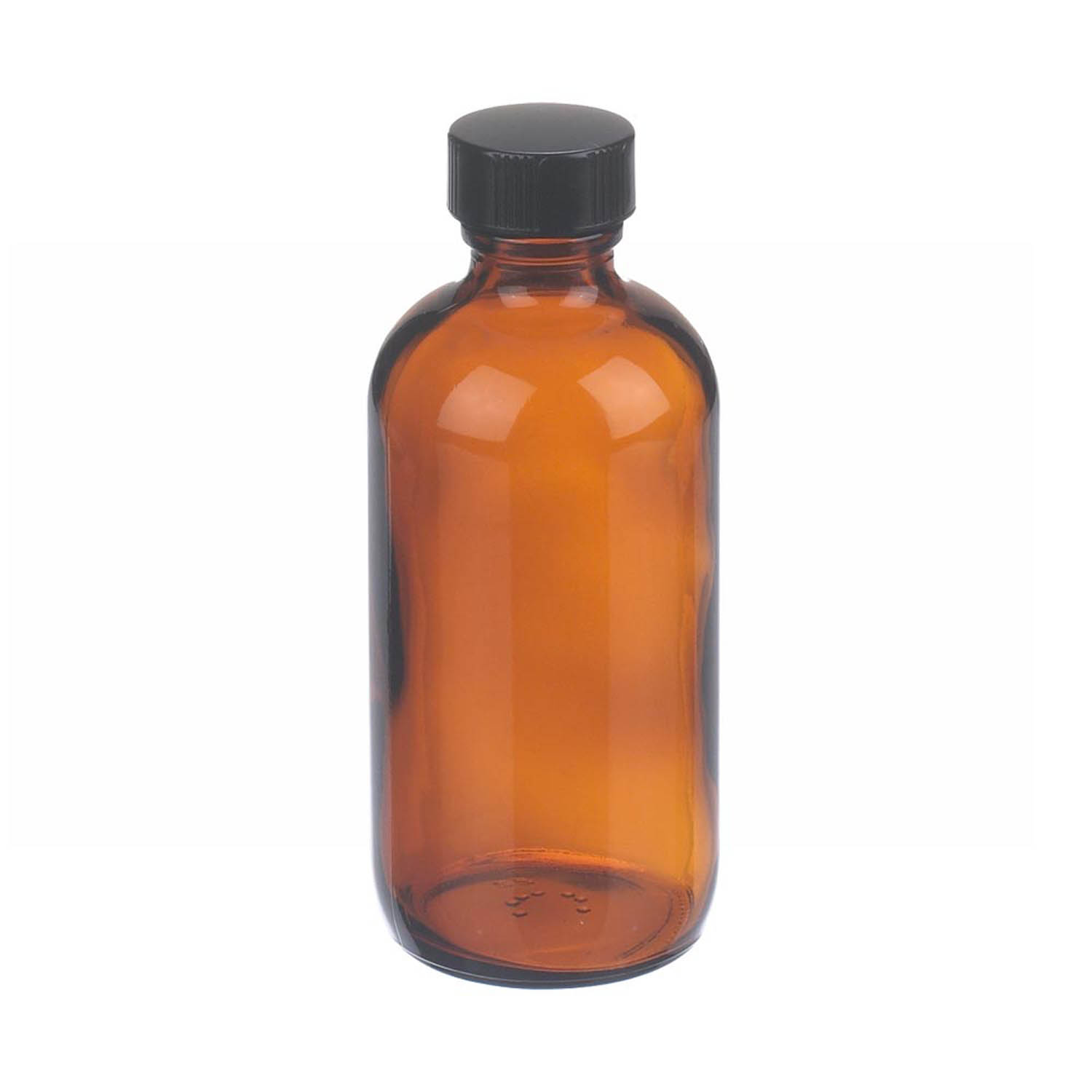 WHEATON 125mL 棕色波士頓圓形瓶 黑酚醛樹脂蓋 橡膠蓋墊 24個(gè)/盒